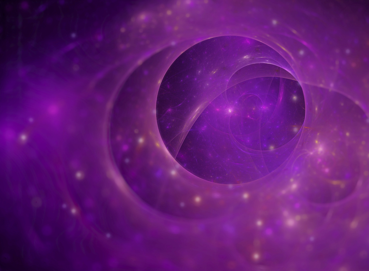 An abstract universe concept. With a quantum design